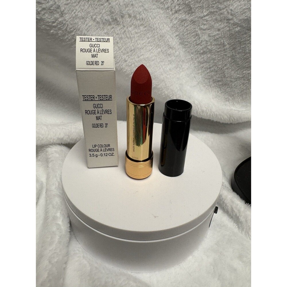 Gucci Rouge à Lèvres Mat Lipstick 25 Goldie Red 3.5g Tester w Box NEW